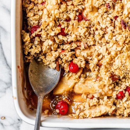 Apple Cranberry Crumble