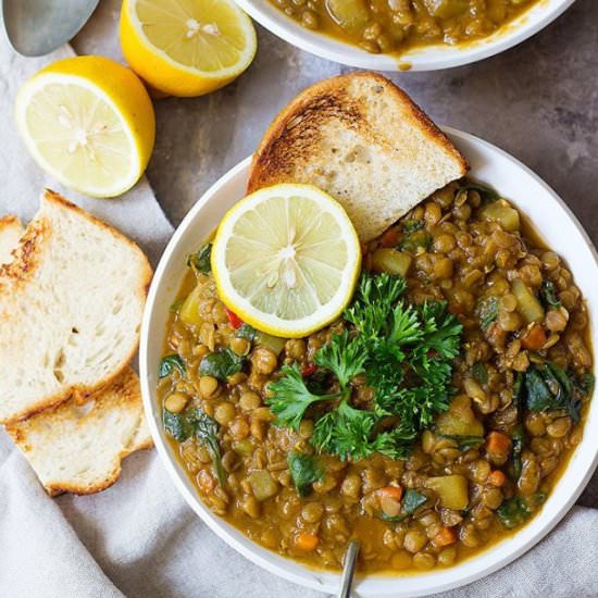 Easy Mediterranean Green Lentil So