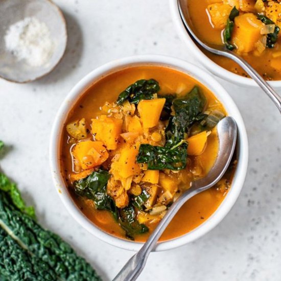 Lentil Soup With Butternut and Kale