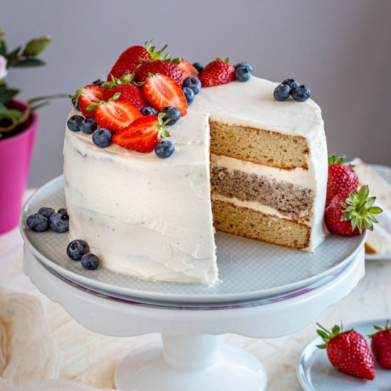 Low Carb Vanilla Cashew Cake