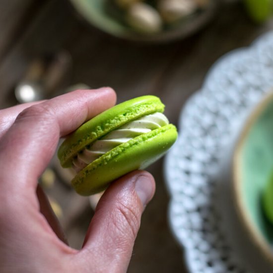 Pistachio French Macarons