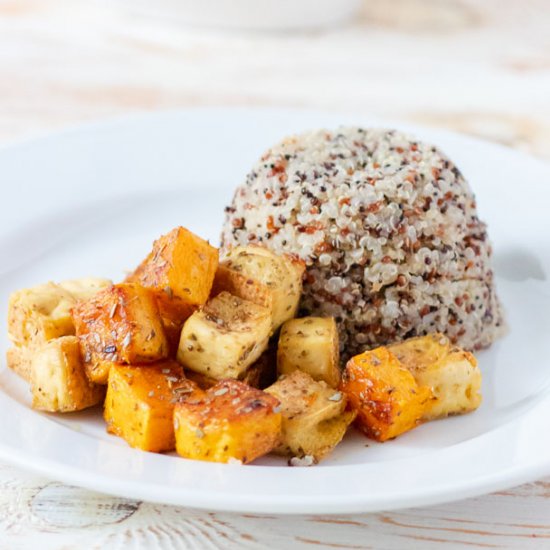 Roasted Tofu and Butternut Squash