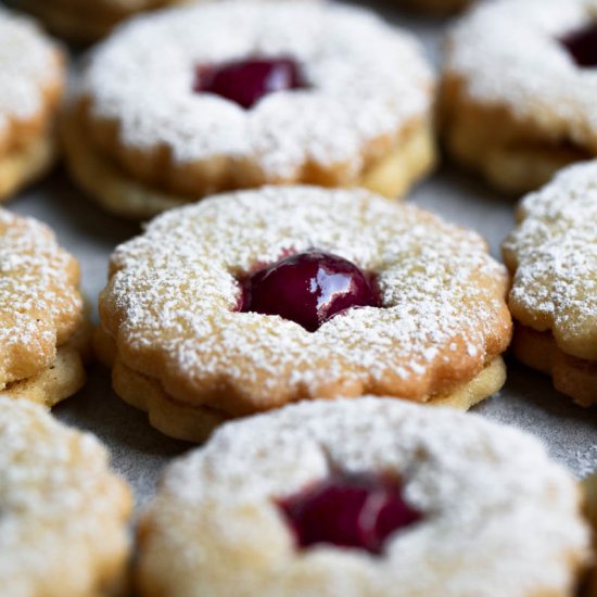 Raspberry Linzer Cookies