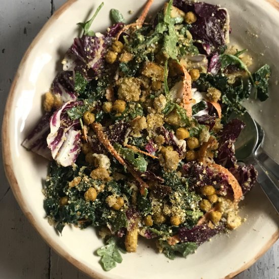 Mouth-Watering Vegan Caesar Salad