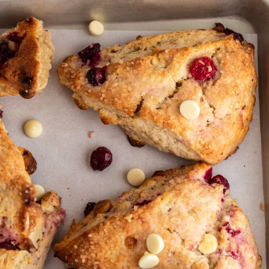 Cranberry White Chocolate Scones