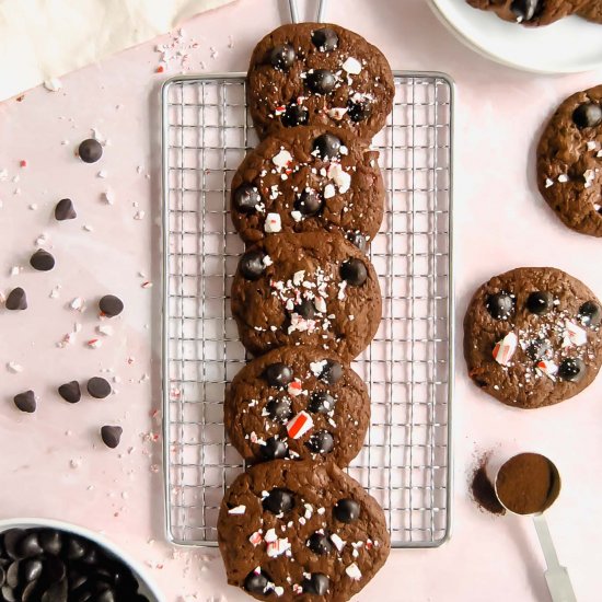 Peppermint Mocha Brownie Cookies