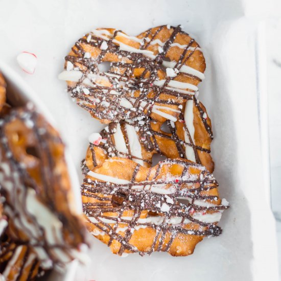 Chocolate Peppermint Pretzels