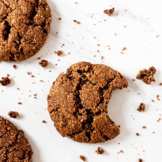 Chewy Vegan Ginger Cookies