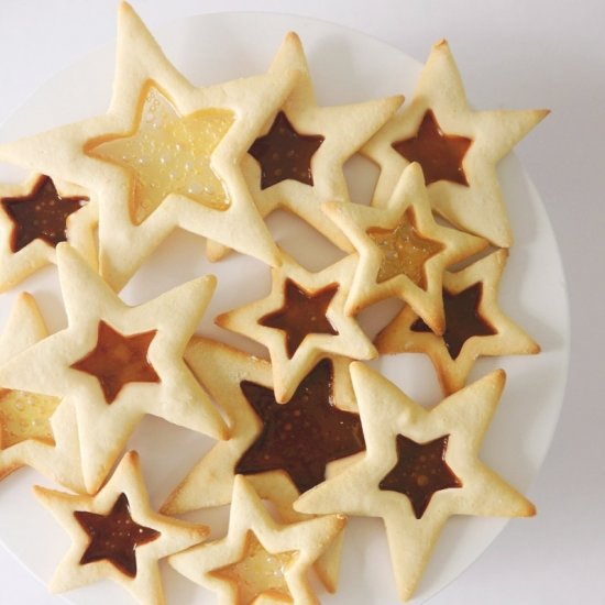 Stained Glass Caramel Cookies