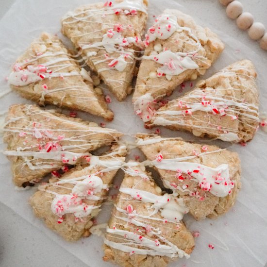 Peppermint White Chocolate Scone