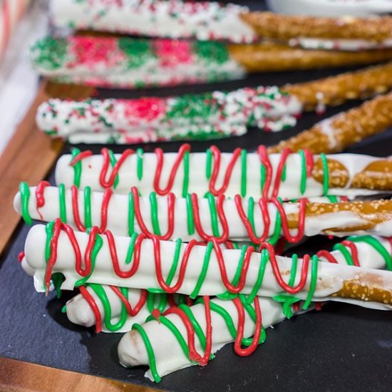 Christmas Pretzel Rods