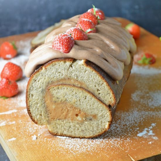 Peanut Butter Banana Roulade