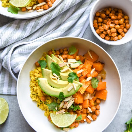 Cauliflower Rice & Roasted Squash