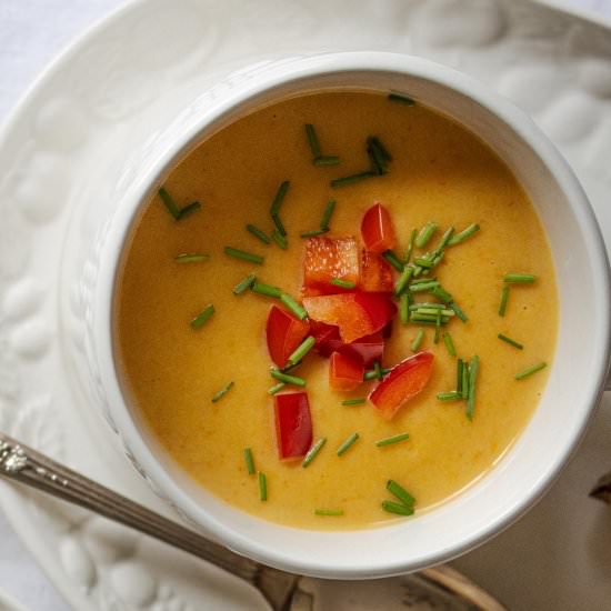 Roasted Bell Peppers Cream Soup