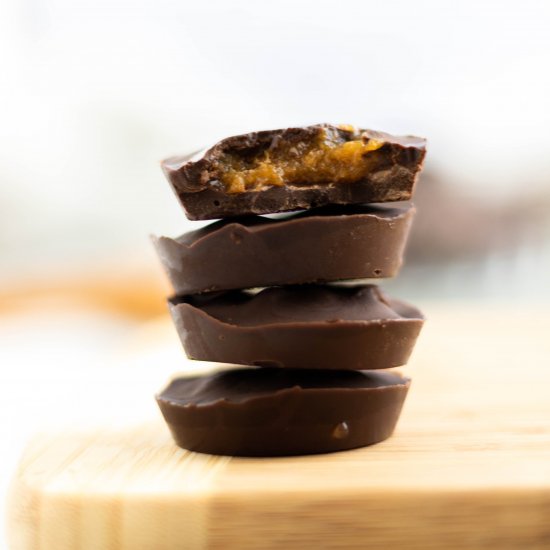 Vegan Chocolate Pumpkin Pie Cups