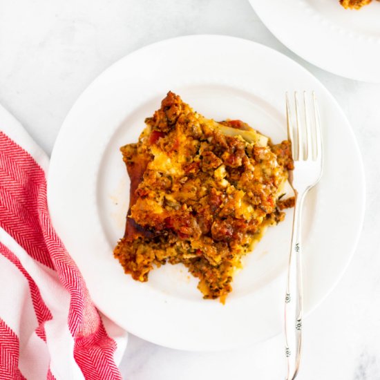 Pumpkin and Roasted Veg Lasagna