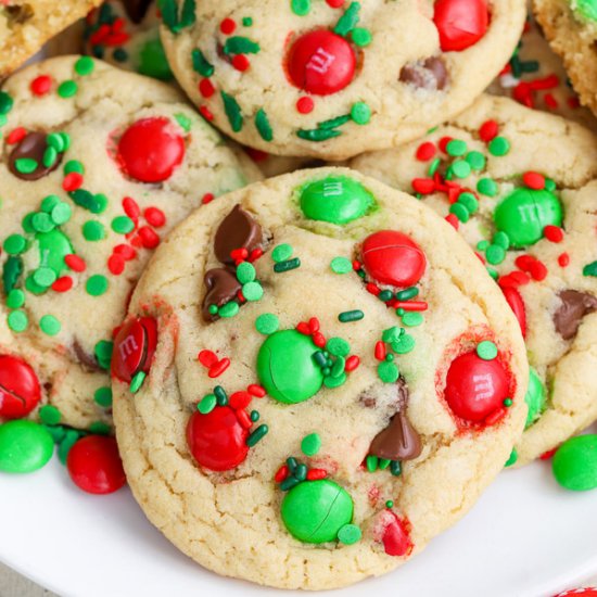 M&M Christmas Cookies