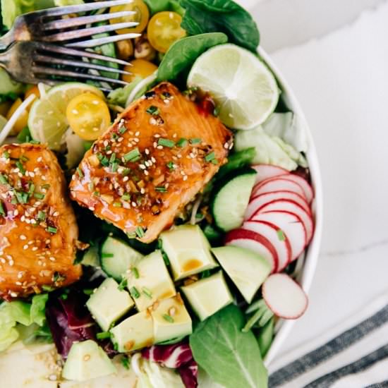 Marinated Salmon Apple Salad