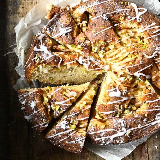 Apple Yogurt Cake with Pistachios