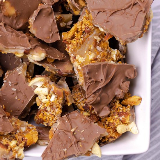 Almond & Cashew Buttercrunch Toffee