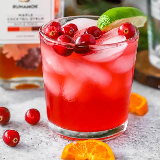 Cranberry Orange Gin and Tonic