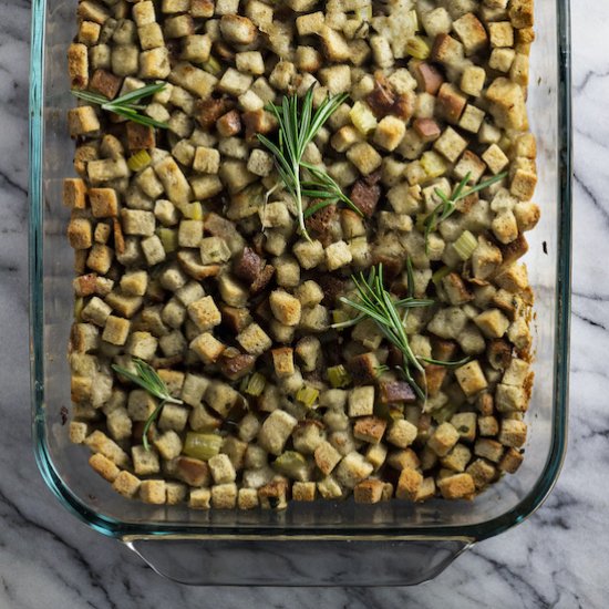 Classic Vegan Holiday Stuffing