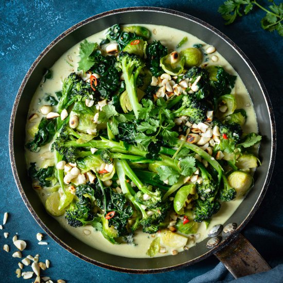 Quickest vegan Thai green curry