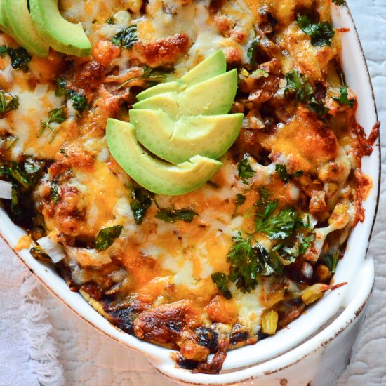 Mole Enchilada Casserole