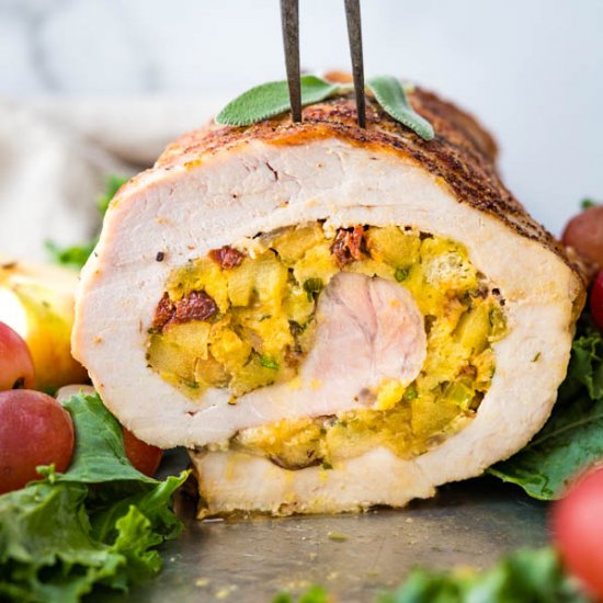 Cherry Apple Stuffed Pork Loin