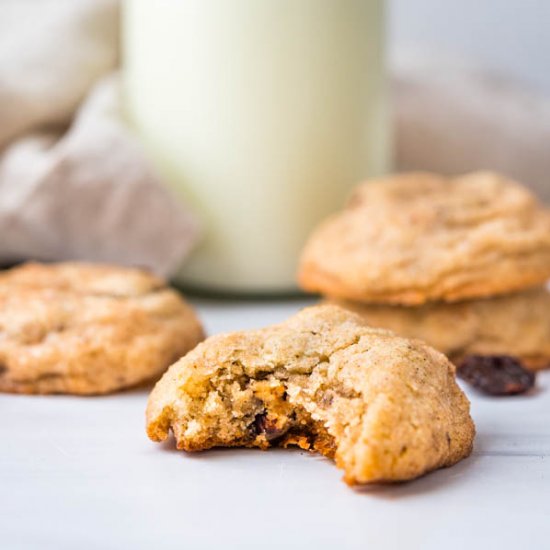 Dried Cherry Pecan Cardamom Cookies