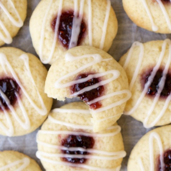 Raspberry Thumbprint Cookies