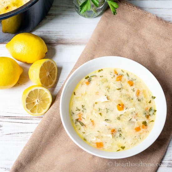 Lemon Chicken Orzo Soup