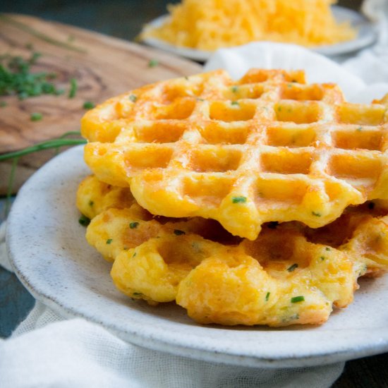 Cheddar Chive Chaffles