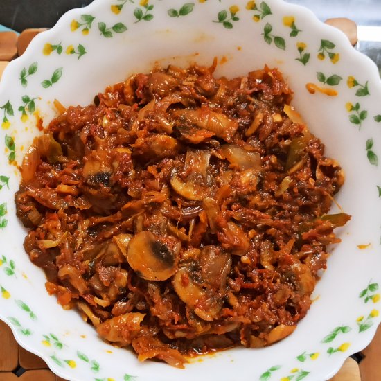 spicy mushroom masala