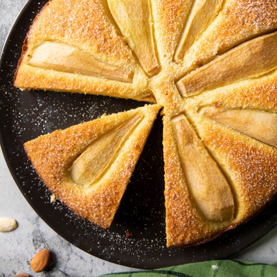 Rustic Almond Pear Cake