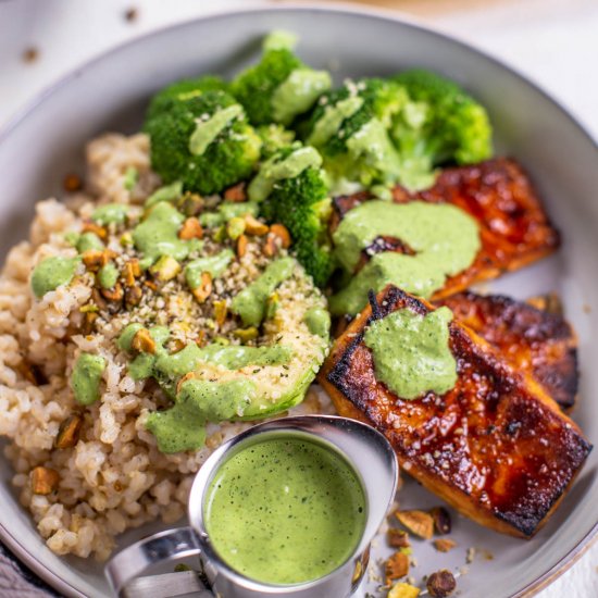 Balance Bowl with Tahini Herb Sauce