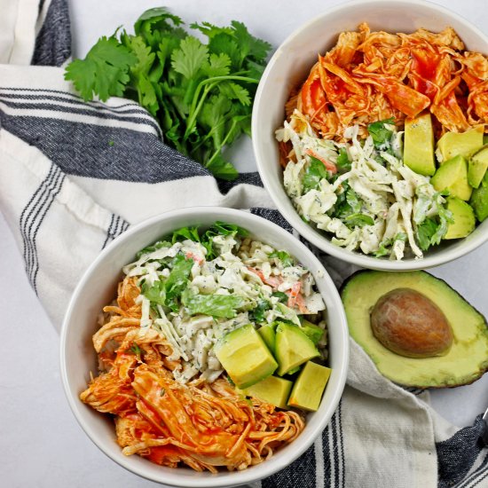 Buffalo Chicken Rice Bowls