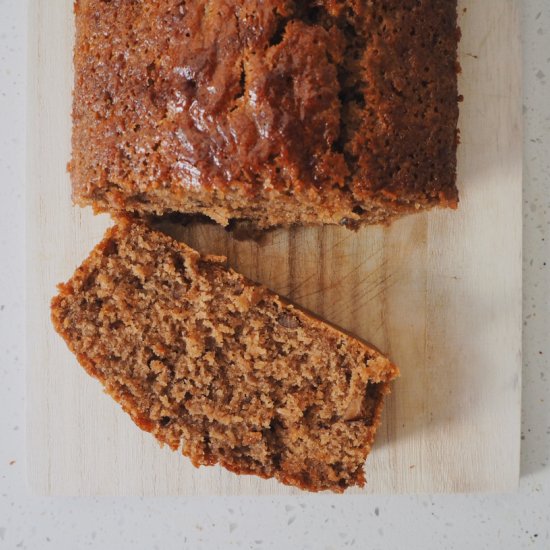 Coffee walnut loaf cake