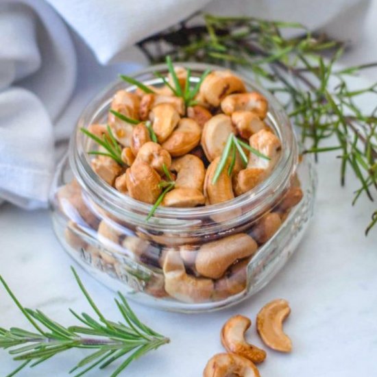 Maple Syrup and Rosemary Cashew