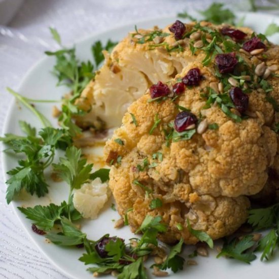 White Wine Roasted Cauliflower