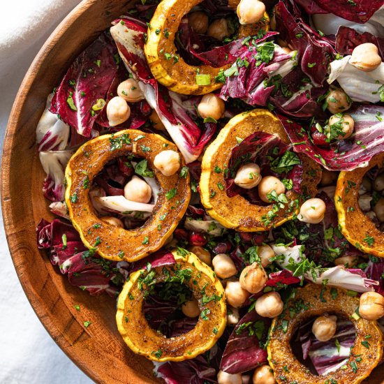 Delicata Squash, Radicchio, Garbanz