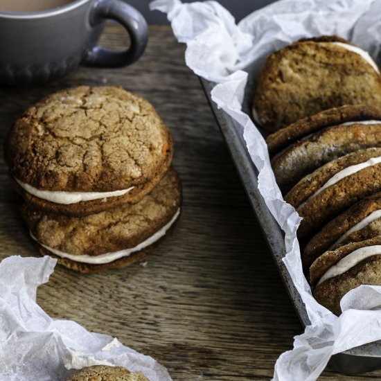 Carrot Cake Sandwich Cookies