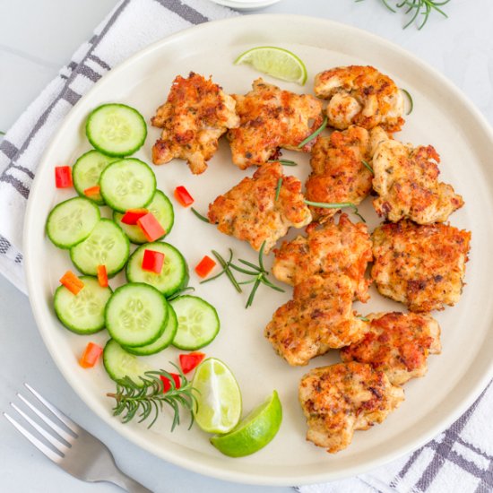 Cheesy Chicken Fritters