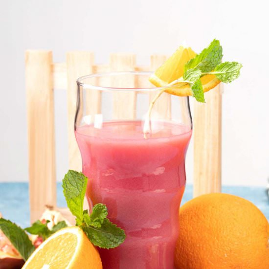 Healthy Orange Pomegranate Juice