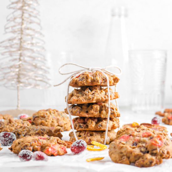 Classic Bourbon Fruitcake Cookies