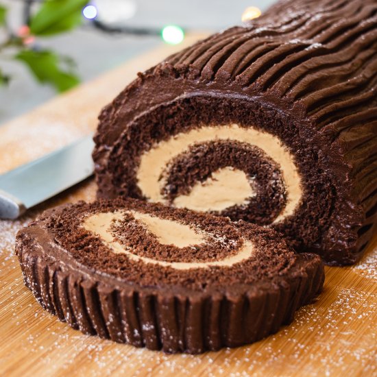 Chocolate & Salted Caramel Yule Log