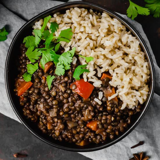 Plant Based Black Lentil Curry