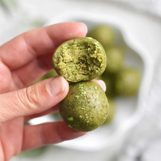 Matcha Cookie Protein Bites