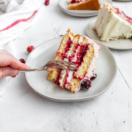 White Chocolate Cranberry Cake