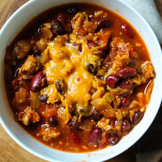 The Ultimate Crockpot Turkey Chili